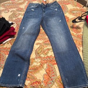 Women's Blue Straight Leg Jeans